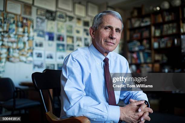 Dr. Anthony Fauci, Director of the National Institute of Allergy and Infectious Diseases, is photographed at the NIH, December 7, 2015.