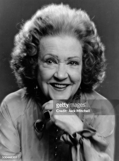Actress and singer Ethel Merman photographed in New York City in 1982.