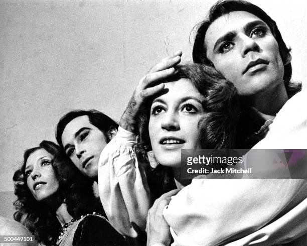 Natalia Makarova, John Prinz, Carla Fracci and Ivan Nagy take a break from rehearsing American Ballet Theatre's 'Romeo and Juliet' in 1971.