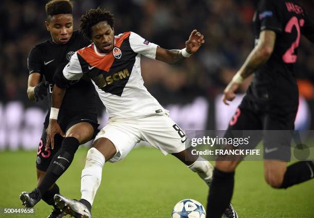 Shakhtar Donetsk's Brazilian midfielder Fred controls the ball during the UEFA Champions League Group A football match between Paris-Saint-Germain...