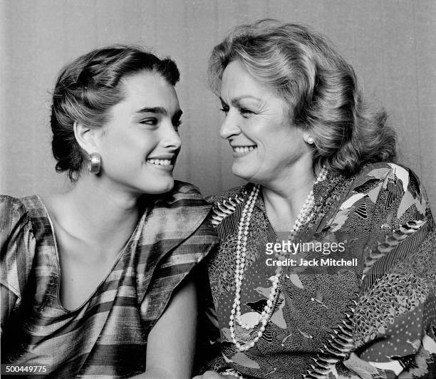 Brooke Shields and her mother and manager Teri Shields photographed in 1981 in New York City.
