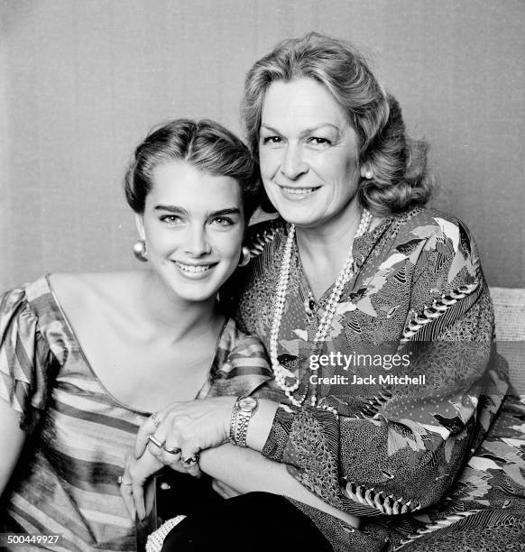 Brooke Shields and her mother and manager Teri Shields photographed in 1981 in New York City.