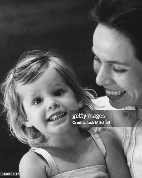 Maria Tallchief and her daughter Elsie backstage at the American Ballet Theatre in 1961.