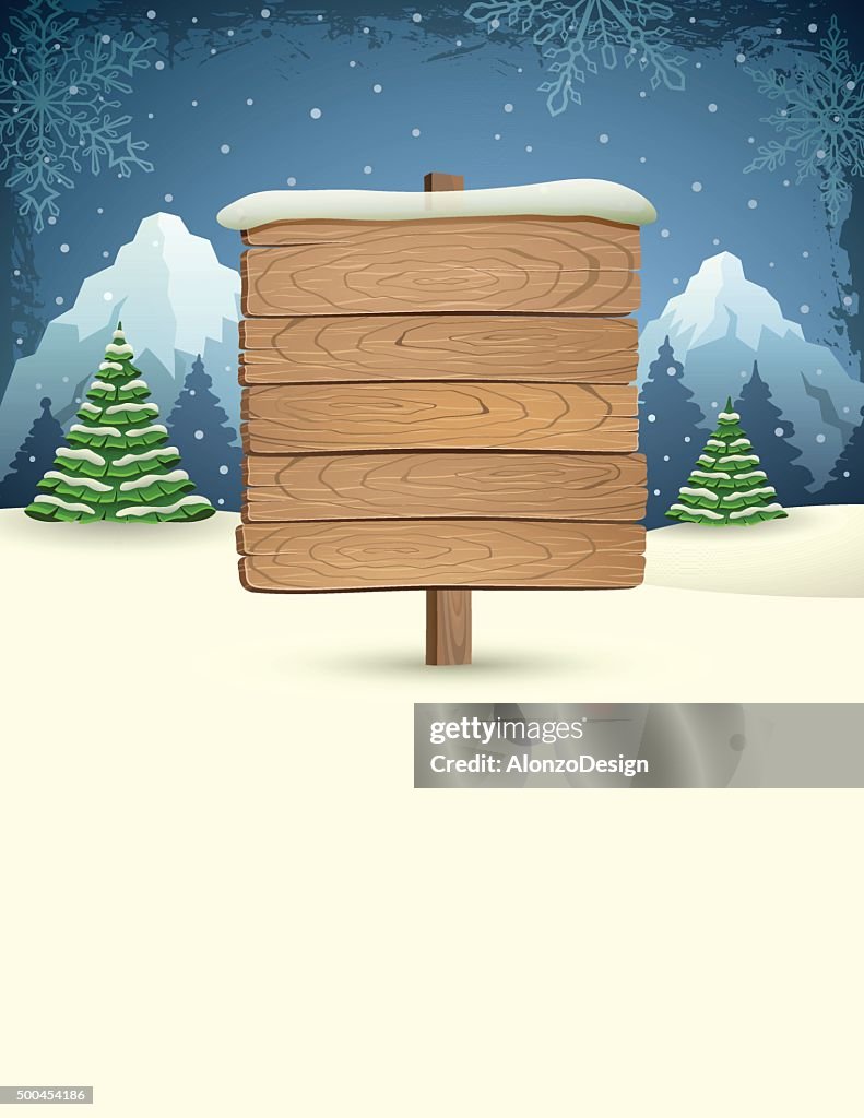 Simple Winter Sign Winter Wooden Sign High-Res Vector Graphic - Getty Images