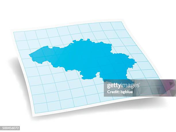 belgium map isolated on white background - belgium border stock illustrations