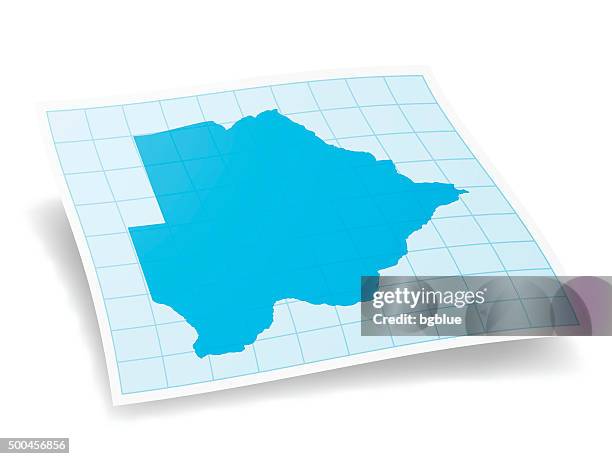 botswana map isolated on white background - botswana stock illustrations