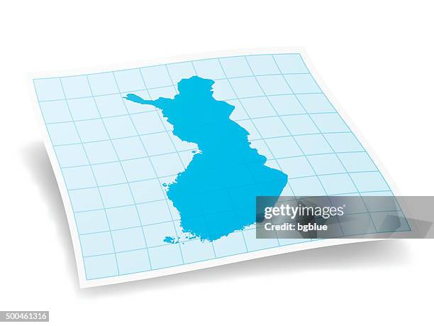 finland map isolated on white background - finland map stock illustrations