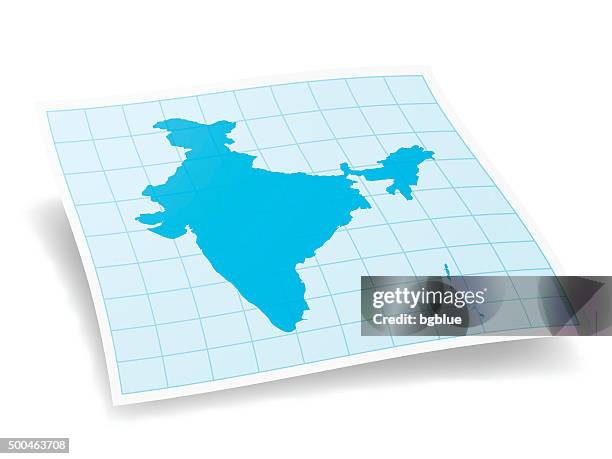india map isolated on white background - india map stock illustrations