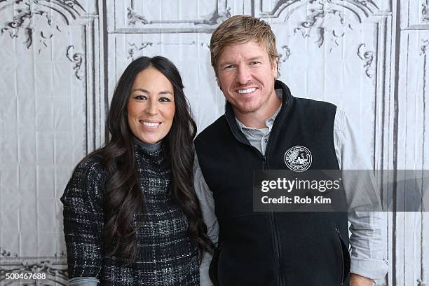 Real estate pros Chip Gaines and Joanna Gaines attend AOL Build Presents: "Fixer Upper" at AOL Studios In New York on December 8, 2015 in New York...