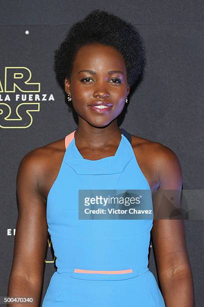 Actress Lupita Nyong'o attends the "Star Wars: The Force Awakens" Mexico City photo call at St Regis Hotel on December 8, 2015 in Mexico City, Mexico.