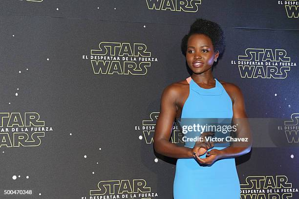 Actress Lupita Nyong'o attends the "Star Wars: The Force Awakens" Mexico City photo call at St Regis Hotel on December 8, 2015 in Mexico City, Mexico.