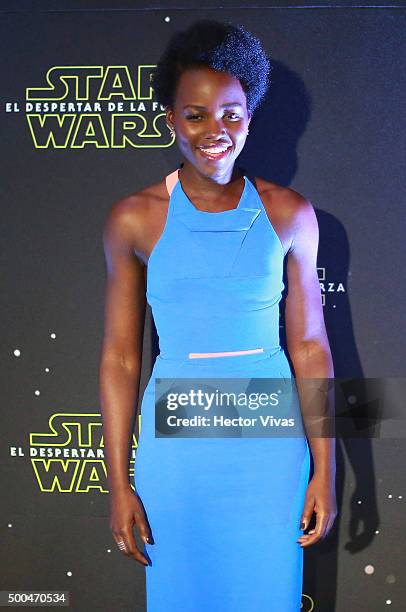 Lupita Nyong'o poses during the photocall of the film 'Star Wars, The Force Awakens' at St. Regis Hotel on December 08, 2015 in Mexico City, Mexico.