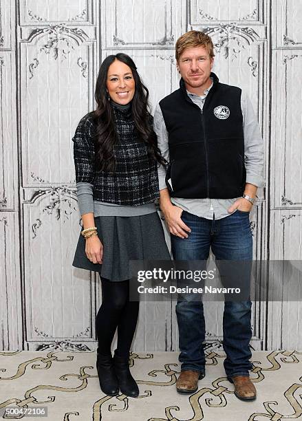 Designers Joanna Gaines and Chip Gaines attend AOL Build Presents: "Fixer Upper" at AOL Studios In New York on December 8, 2015 in New York City.