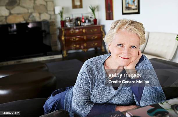 French actress Marie-Christine Barrault is photographed for Los Angeles Times on November 11, 2015 in Los Angeles, California. PUBLISHED IMAGE....