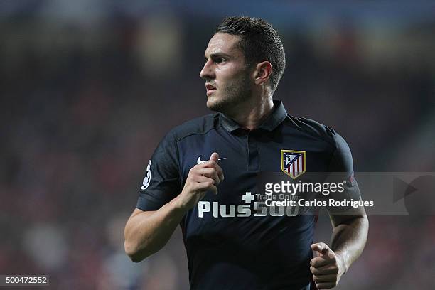 Atletico Madrid's midfielder Koke during the match between SL Benfica and Club Atletico de Madrid for the UEFA Champions League at Estadio da Luz on...