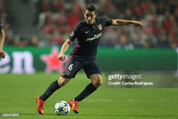 Atletico Madrid's midfielder Koke during the match between SL Benfica and Club Atletico de Madrid for the UEFA Champions League at Estadio da Luz on...