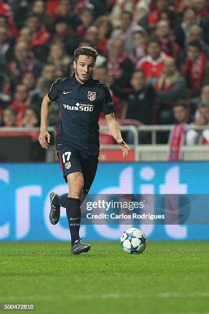 Atletico Madrid's midfielder Saul during the match between SL Benfica and Club Atletico de Madrid for the UEFA Champions League at Estadio da Luz on...