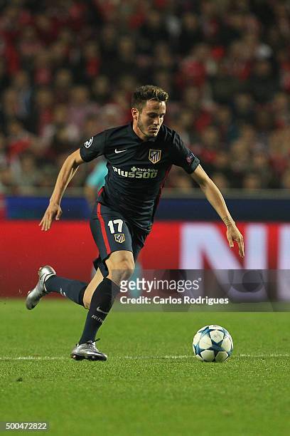 Atletico Madrid's midfielder Saul during the match between SL Benfica and Club Atletico de Madrid for the UEFA Champions League at Estadio da Luz on...