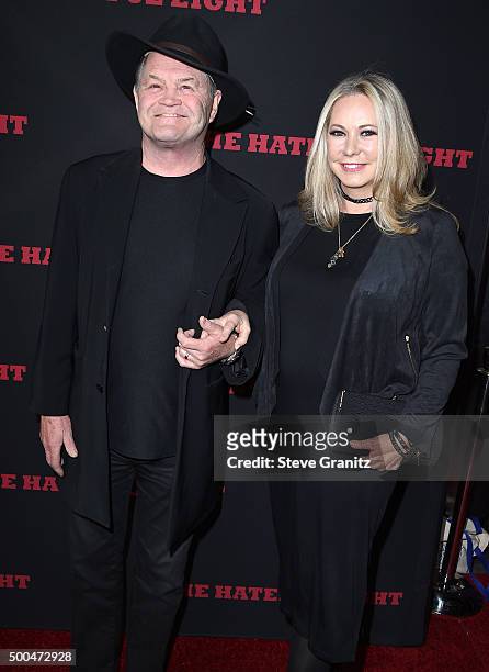 Micky Dolenz and Donna Quinter arrives at the Premiere Of The Weinstein Company's "The Hateful Eight" at ArcLight Cinemas Cinerama Dome on December...