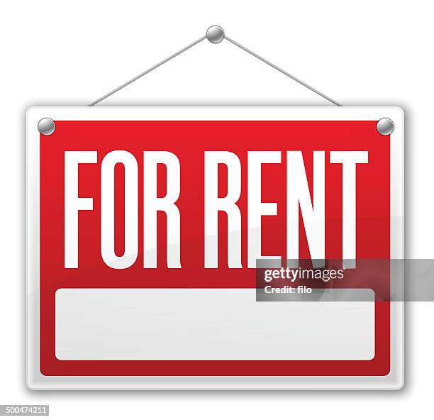 stockillustraties, clipart, cartoons en iconen met for rent sign - huren