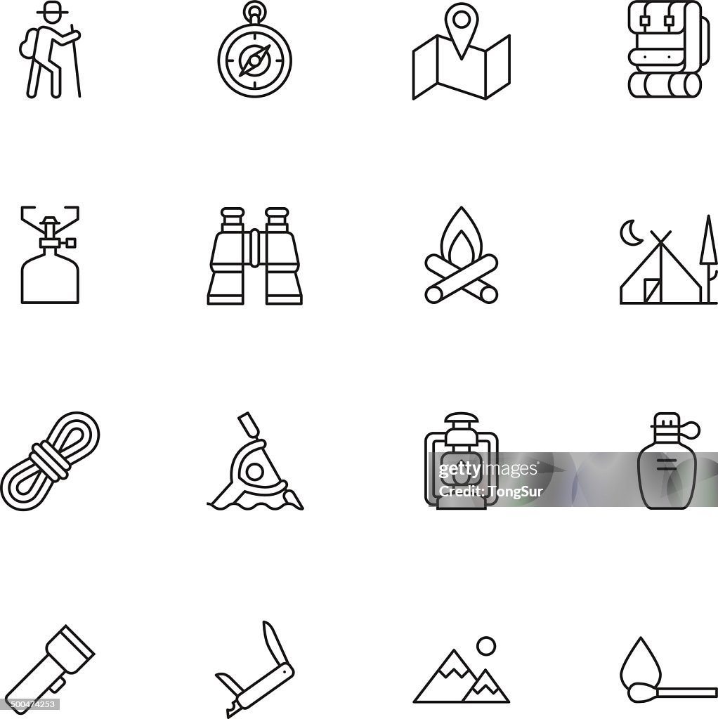 Camping Icons - Light