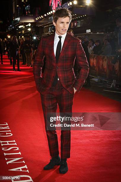 Eddie Redmayne attends the UK Premiere of "The Danish Girl" at Odeon Leicester Square on December 8, 2015 in London, United Kingdom.
