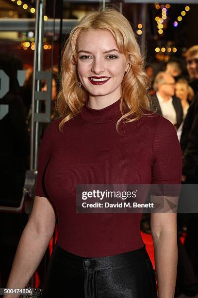 Dakota Blue Richards attends the UK Premiere of "The Danish Girl" at Odeon Leicester Square on December 8, 2015 in London, United Kingdom.