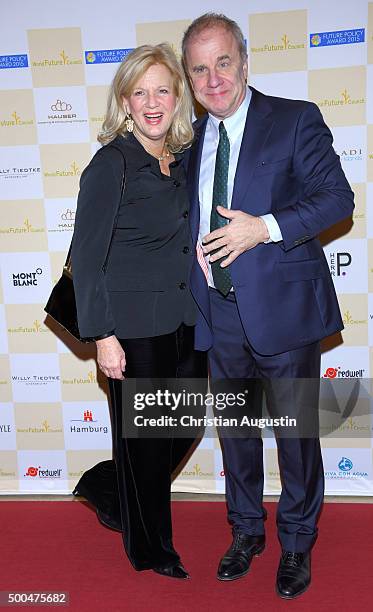 Hubertus Meyer-Burckhardt and Dorothee Roehrig attend the Charity Dinner for children rights at Hamburg townhall on December 8, 2015 in Hamburg,...