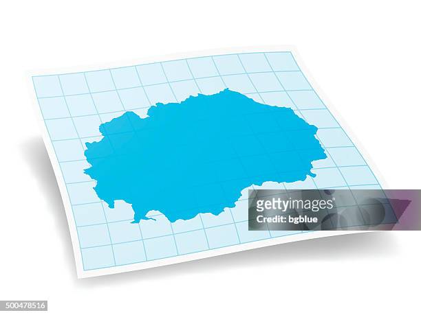 macedonia map isolated on white background - macedonia country stock illustrations