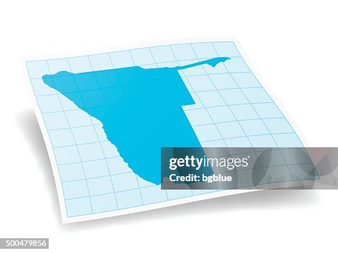 Namibia Map isolated on white Background Namibia Map isolated on white Background