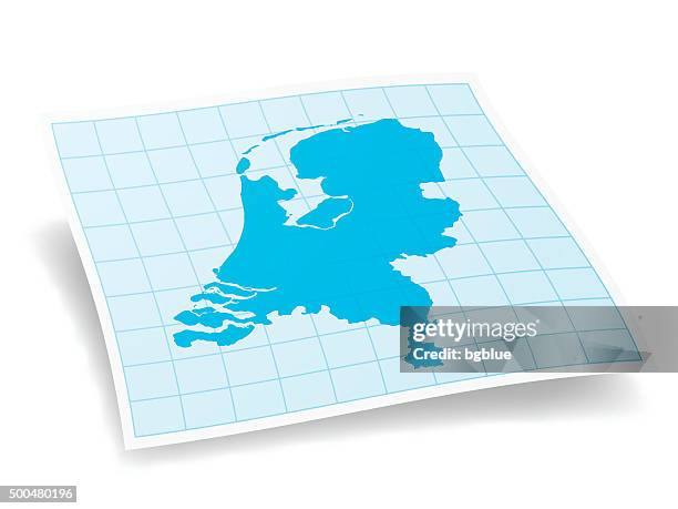 stockillustraties, clipart, cartoons en iconen met netherlands map isolated on white background - kaart nederland