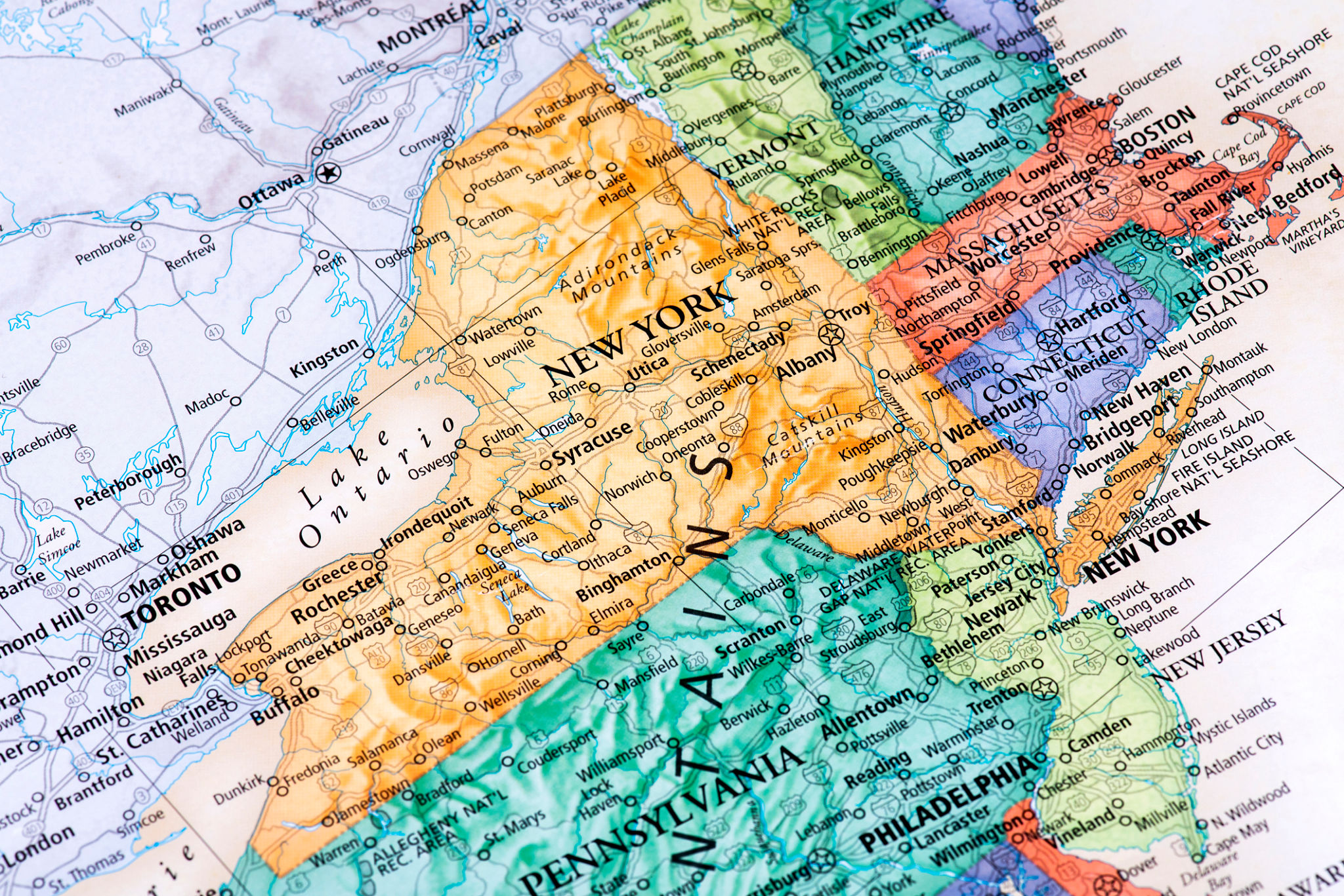 Map of New York, New Jersey, Massachusetts, Connecticut States Map of New York, New Jersey, Massachusetts, Connecticut States