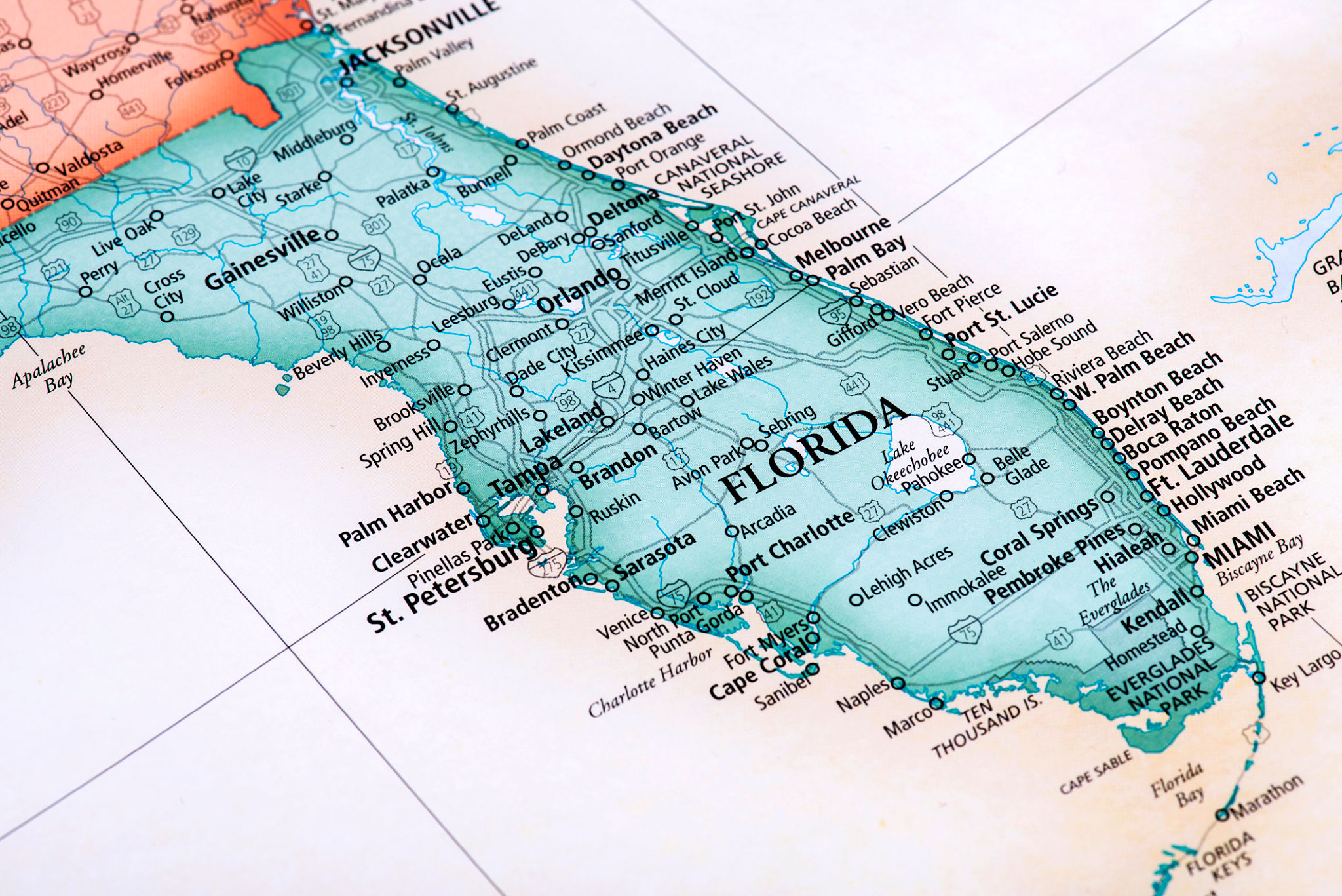 Map of Florida State in USA Map of Florida State in USA