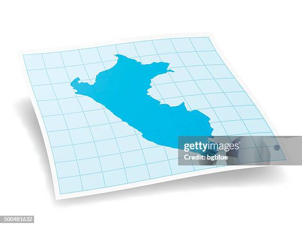 peru map isolated on white background - lima stock illustrations
