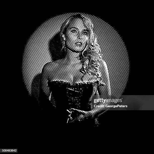 pinup girl in sexy lingerie - nightclub singer stock illustrations