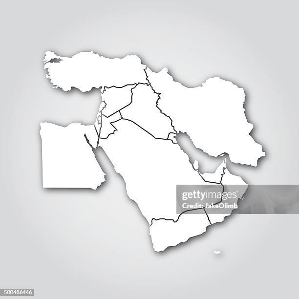 stockillustraties, clipart, cartoons en iconen met middle east silhouette white - jordanie