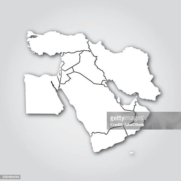 middle east silhouette white - turkey middle east stock illustrations
