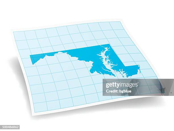 maryland map isolated on white background - baltimore county stock illustrations