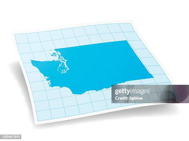 washington map isolated on white background - seattle map vector stock illustrations