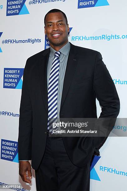 Basketball Player Jason Collins attends as Robert F. Kennedy Human Rights hosts The 2015 Ripple Of Hope Awards honoring Congressman John Lewis, Apple...