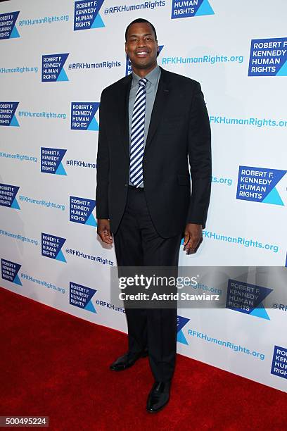 Basketball Player Jason Collins attends as Robert F. Kennedy Human Rights hosts The 2015 Ripple Of Hope Awards honoring Congressman John Lewis, Apple...