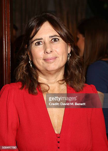 Alexandra Shulman attends Vogue's Christmas Cocktails at Mark's Club on December 8, 2015 in London, England.