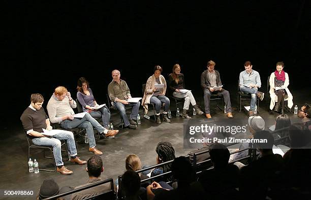 Jonathan Wilde, Peter Hourihan, Jessica Blank, Dan Butler, Prema Cruz, Louisa Krause, Michael Stahl-David, Robbie Sublett and Annie Q attend Sundance...