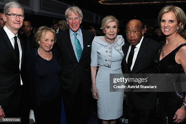 Apple CEO Tim Cook, Ethel Kennedy, Evercore Co-founder Roger Altman, UNESCO Ambassador Marianna Vardinoyannis, Congressman John Lewis, and Robert F....