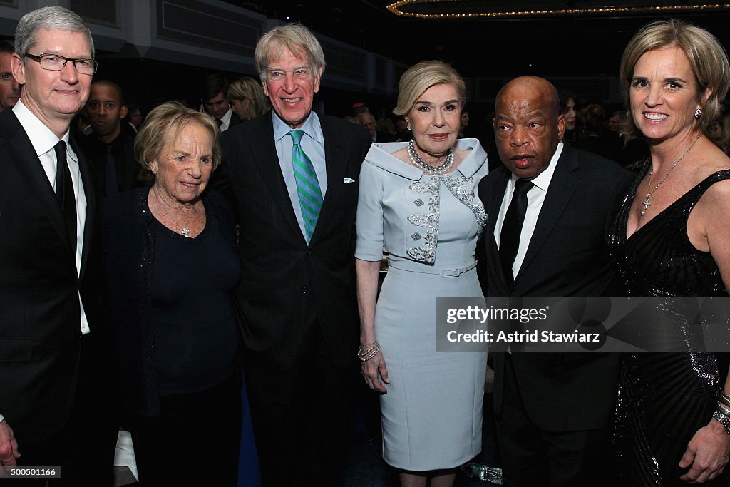 Timothy Ripple Apple CEO Tim Cook, Ethel Kennedy, Evercore Co-founder Roger Altman ...