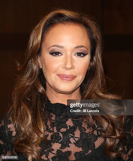 Leah Remini signs copies of her new book "Troublemaker: Surviving Hollywood and Scientology" on December 8, 2015 in Los Angeles, California.