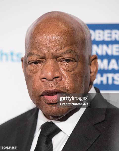 John Lewis attends the Robert F. Kennedy human rights 2015 Ripple of Hope awards at New York Hilton Midtown on December 8, 2015 in New York City.