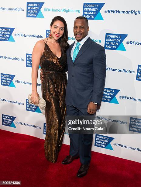 Sabrina Coleman and Erik Coleman attend the Robert F. Kennedy human rights 2015 Ripple of Hope awards at New York Hilton Midtown on December 8, 2015...