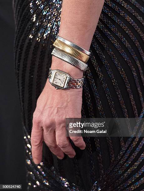 Kerry Kennedy, watch detail, attends the Robert F. Kennedy human rights 2015 Ripple of Hope awards at New York Hilton Midtown on December 8, 2015 in...