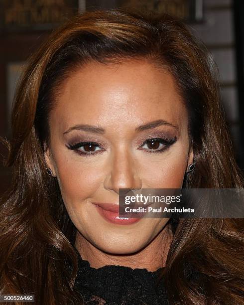 Actress Leah Remini signs copies of her new book "Troublemaker: Surviving Hollywood and Scientology" at Barnes & Noble at The Grove on December 8,...